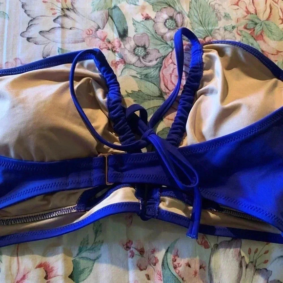 Shade & Shore Women’s Blue Bikini Top Size Large - Picture 6 of 8